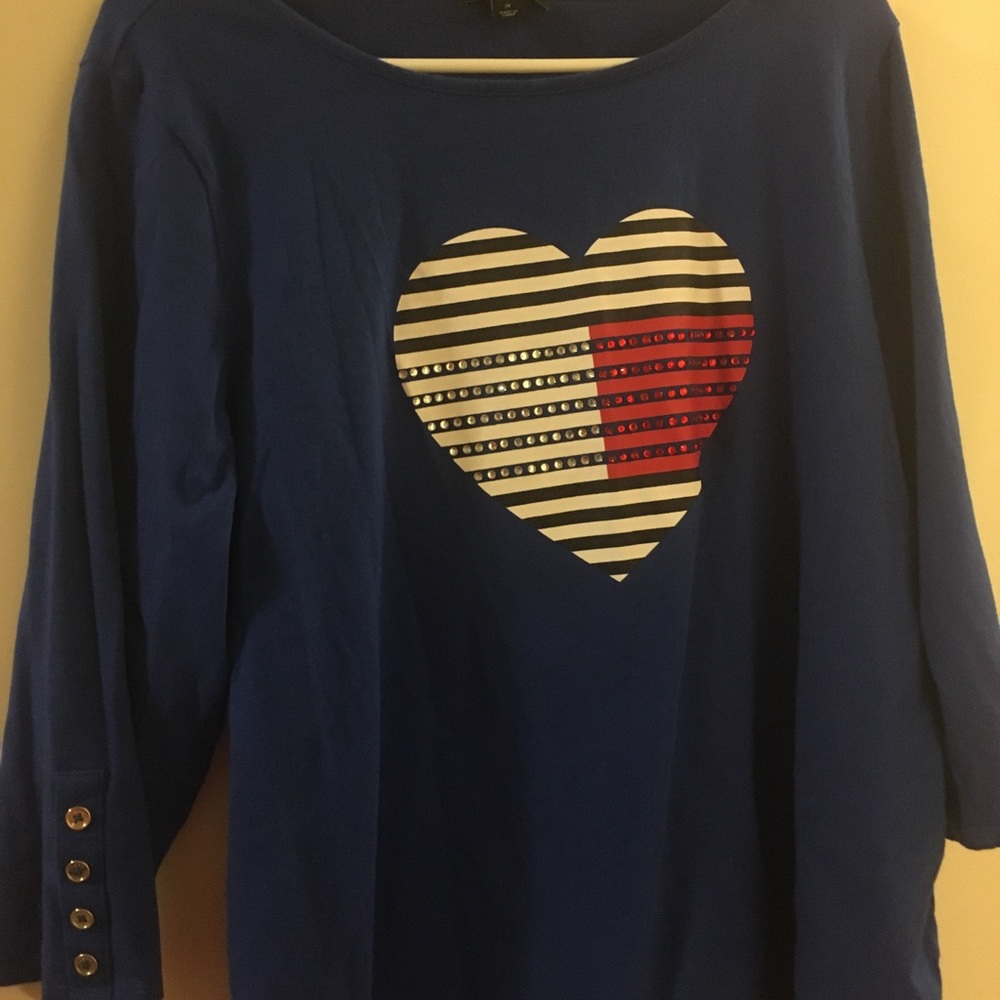 Tommy Hilfiger signature heart blouse 3/4 sleeves